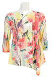 Sold Jess & Jane flower shirt Asymmetric Tunic Floral Fest size 3x 