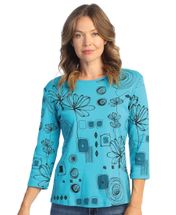Sold Jess & Jane Mia teal shirt size Medium