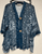 Jess & Jane Evangeline navy and white print Boucle mesh Cardigan M to XL & 1x to 3x