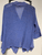 Jess & jane Pacific Blue Mineral washed Flounce Hem mesh 2 button cardigan