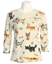 Sold Jess & Jane Oat Critters dog shirt size Large beige