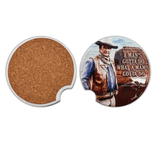 John Wayne 2pc A Mans gotta do ceramic car coasters 