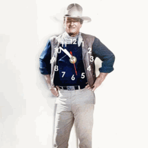 Sold out John Wayne Swinging legs wall clock 