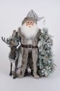 Karen Didion Christmas Lighted Snow Covered Wilderness Santa 17.5 inches tall