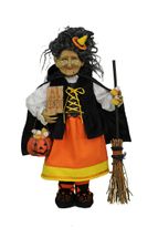 Sold Out Karen Didion Halloween 19 inch Candy corn witch doll display