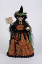 Karen Didion Halloween Grumpy Toad Witch 21 inches
