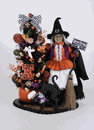 Karen Didion Halloween Lighted Tricks or Treats Kitchen Witch  23 inches