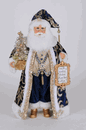 Karen Didion Lighted Midnight Blue Santa claus display doll 19 inches