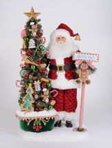 Karen Didion Lighted North Pole Bakery Santa 29"