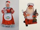 Karen Didion Mr & Mrs Baking Tradition santa Set  13-16 inches