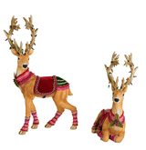 Katherine's Collection Merry & Magnificent set of 2 deer reindeer