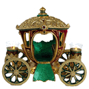 Katherine's Collection ChristmasTimeless Tidings Gold Carraige Centerpiece with tea lights 