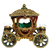 Katherine's Collection ChristmasTimeless Tidings Gold Carraige Centerpiece with tea lights 