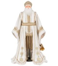 Katherine's Collection Golden leaf Santa Claus gold white 36