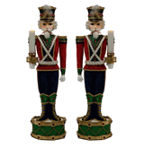 Katherine's Collection Toy soldier candle holder 19" Christmas nutcracker set of 2