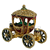 Katherine's Collection ChristmasTimeless Tidings Gold Carraige Centerpiece with tea lights 