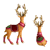 Katherine's Collection Merry & Magnificent set of 2 deer reindeer