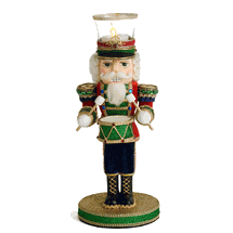 Katherine's Collection Toy soldier votive candle holder Christmas nutcracker 11"