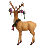 Katherine's Collection Christmas large standing deer with ornaments Merry & Magnificent
