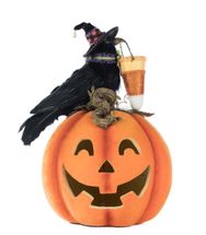 Katherines Collection Crow & pumpkin Halloween
