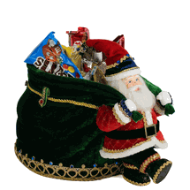 Katherine's Collection Little Santa with BIG candy bag