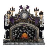 Katherine's Collection Halloween 2026 Kiss of Death Tabletop Hearth with skeletons 11"