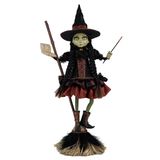 Katherine's Collection Halloween 2026 .Witching Hour Eliza Coppermoon witch on a broom 29"