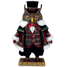 Katherine's Collection Mr Hoot Christmas owl Timeless Tidings 16..75"