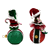 Katherine's Collection  Merry & Magnificent Christmas elf on ornament set of 2 red, green & pink