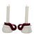 Katherine's Collection Merry Santa head candle holders set of 2 Merry & Magnificent 12.25"