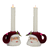 Katherine's Collection Merry Santa head candle holders set of 2 Merry & Magnificent 12.25"