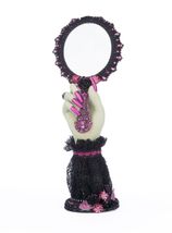 Katherine's Collection pink panic hand held mirror & hand 16.5