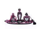 Katherine's Collection pink passion vanity tray & bottles set