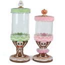 Katherine's Collection Halloween 2026 Sticky Sweet Gingerdead Jack and Jill Candy canisters set of 2