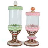 Katherine's Collection Halloween 2026 Sticky Sweet Gingerdead Jack and Jill Candy canisters set of 2