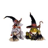 Katherine's Collection Halloween 2026  Witching Hour Rat and Frog witches set of 2