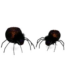 Katherine's Collection Halloween 2026 Enchanted Emerald Widow Spider tea lights set of 2