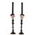 Katherine's Collection Halloween 2026 Kiss of Death Skull candlestick holder set of 2 20.5"