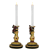 Katherine's Collection Timeless Tidings gold candlestick holders 16.5"