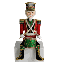 Katherine's Collection Toy soldier Christmas nutcracker ledge sitter 14.5"