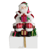 Katherine's Collection Santa on chimney stocking holder Merry & Magnificent