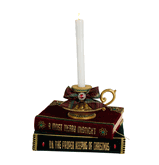 Katherine's Collection stacked books Chamber candlestick