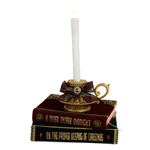 Katherine's Collection stacked books Chamber candlestick