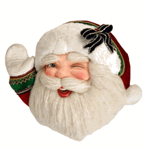 Katherine's Collection Christmas winking Santa wall mask 22.5"