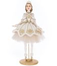 Katherines Collection Gwendolyn Golden ballerina doll white gold 28