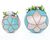 Katherines Collection Hearts & Wonderland eggs set of 2