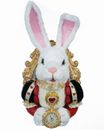 Katherines Collection white rabbit door knocker red Hearts & Wonderland