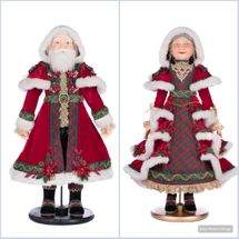 Katherine's Collection Christopher Magic Santa & Merry Magic  Mrs Claus set of 2 24