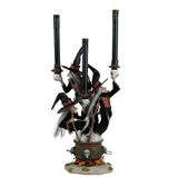 Katherines collection 3 witches candelabra Broomstick acres 17.5�