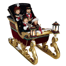 Katherine's Collection Christmas Carolers & sleigh Timeless Tidings 20" x 10" x 16"